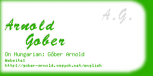 arnold gober business card